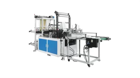 Flat Nylon HDPE LDPE Cutting Machine D Cut Thick Heavy Biodegradable Bag PLA Pbat Corn Starch Heat Bottom Sealing and Cold Cutting Bag Making Machine Price