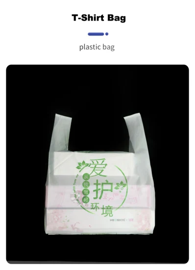 100% Compostable Carry OPP Pouch Supermarket Grocery Retail Plastic Free Packing Biodegradable PLA Pbat Shopping Handbags Packaging Tote Bag